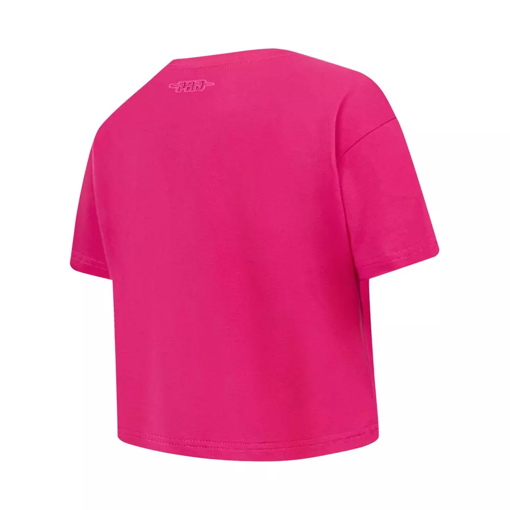 Pro Standard Big Girls' MLB New York Yankees Triple Pink Short Sleeve Boxy Top - PINK