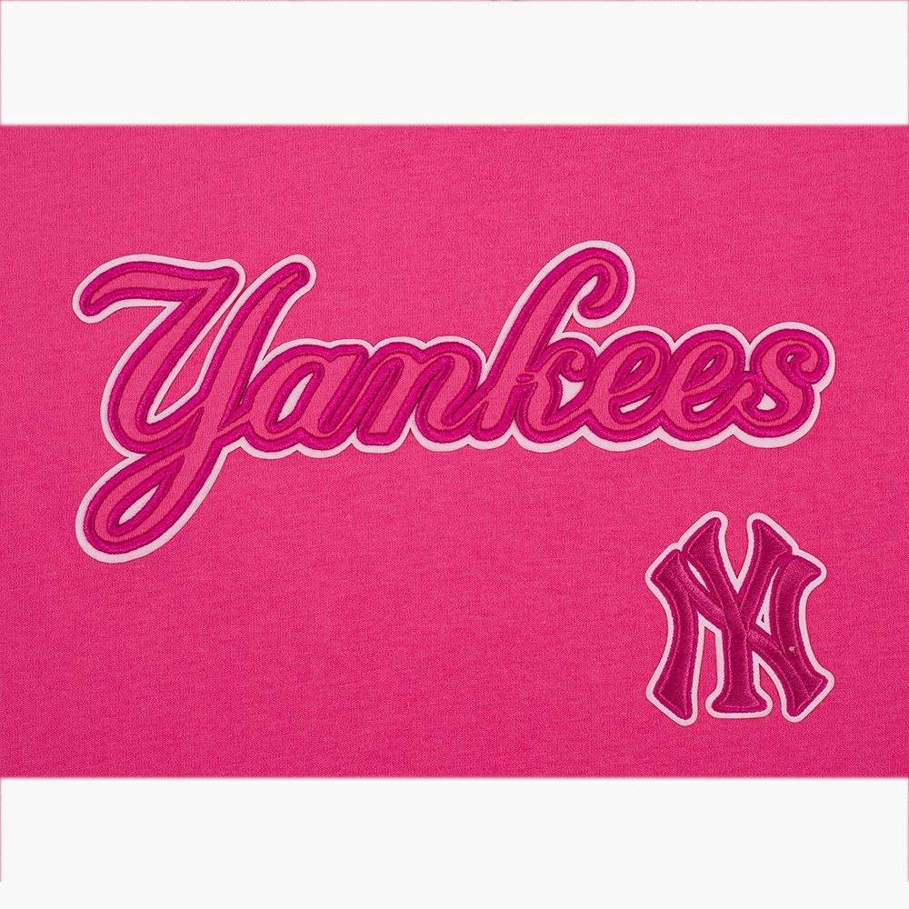 Pro Standard MLB New York Yankees Tiple Pink Big Girls' Short Sleeve Boxy Top