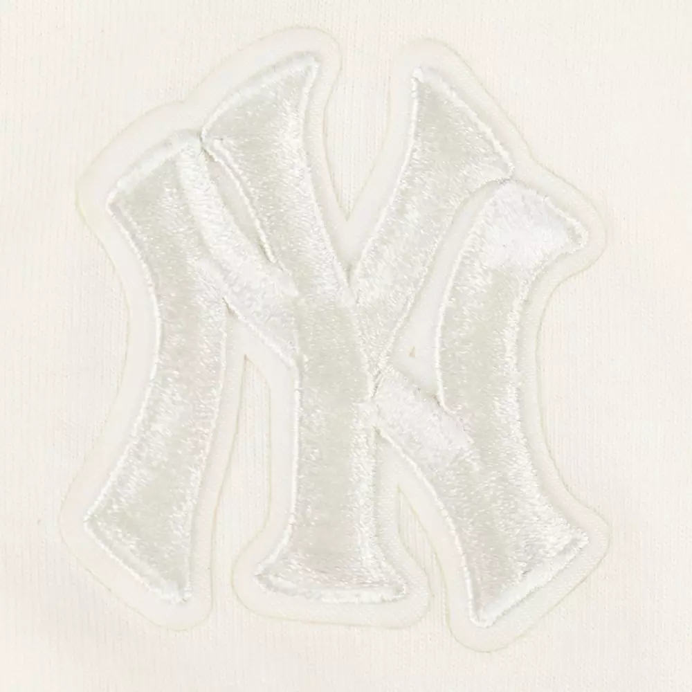 Pro Standard Big Girls' MLB New York Yankees Neutral Short Sleeve Boxy Top - Cream - CREAM