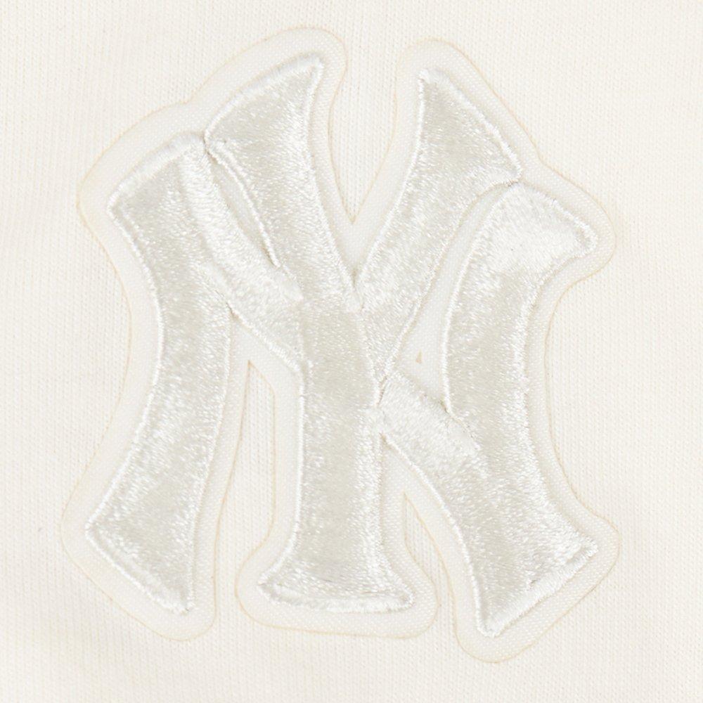 Pro Standard MLB New York Yankees Neutral Big Girls' Cream Short Sleeve Boxy Top