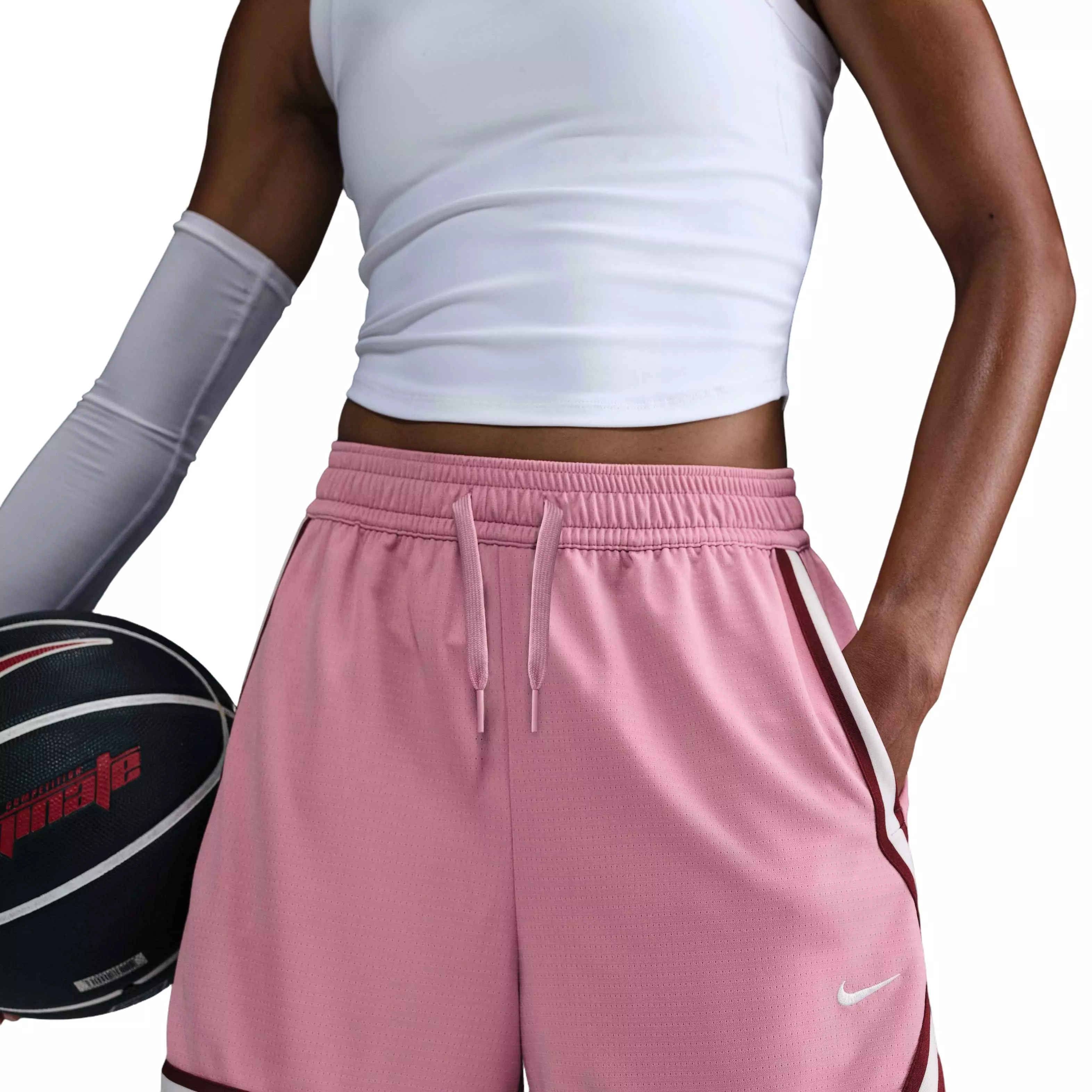 Nike Women's Crossover Dri-FIT 5" Basketball Shorts - Pink - PINK