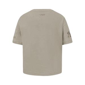 Pro Standard Big Girls' MLB New York Yankees Neutral Short Sleeve Boxy Top -Khaki