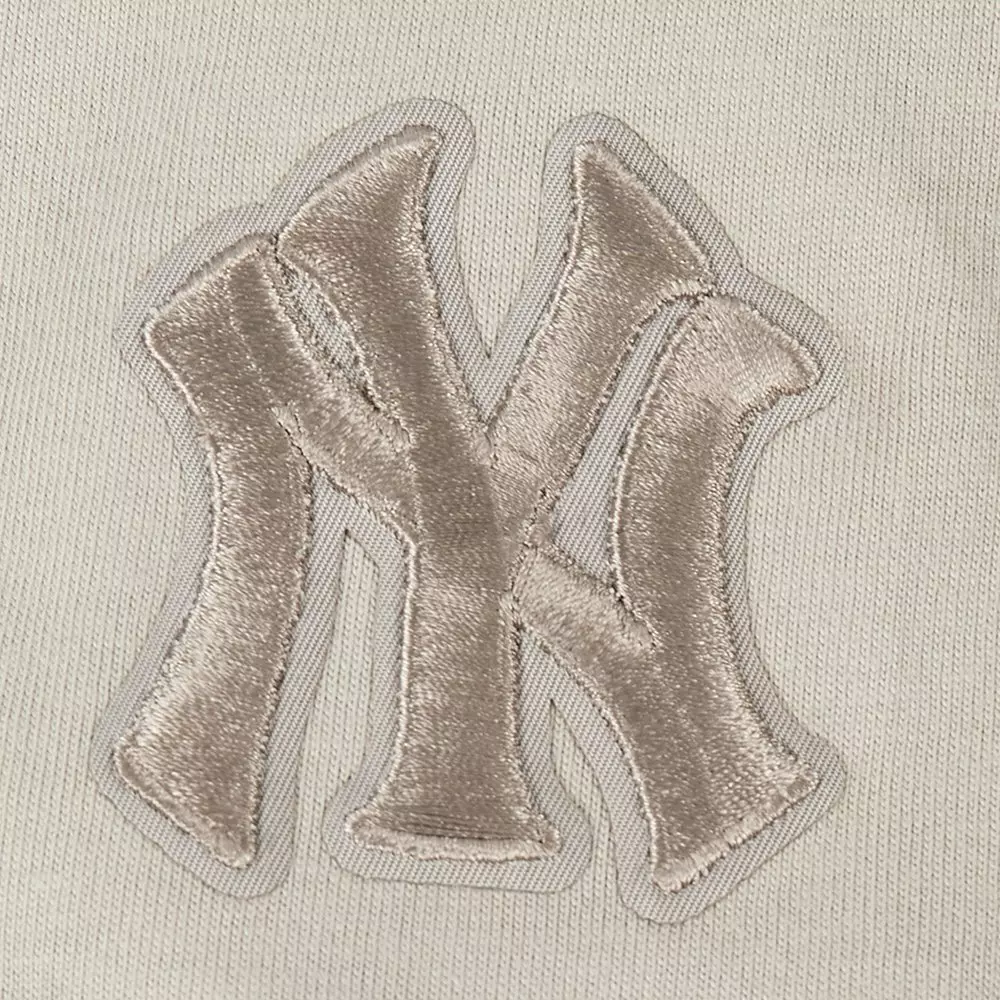 Pro Standard Big Girls' MLB New York Yankees Neutral Short Sleeve Boxy Top -Khaki - KHAKI