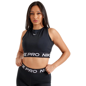Nike Women's Pro Dri-FIT Cropped Tank Top - Black