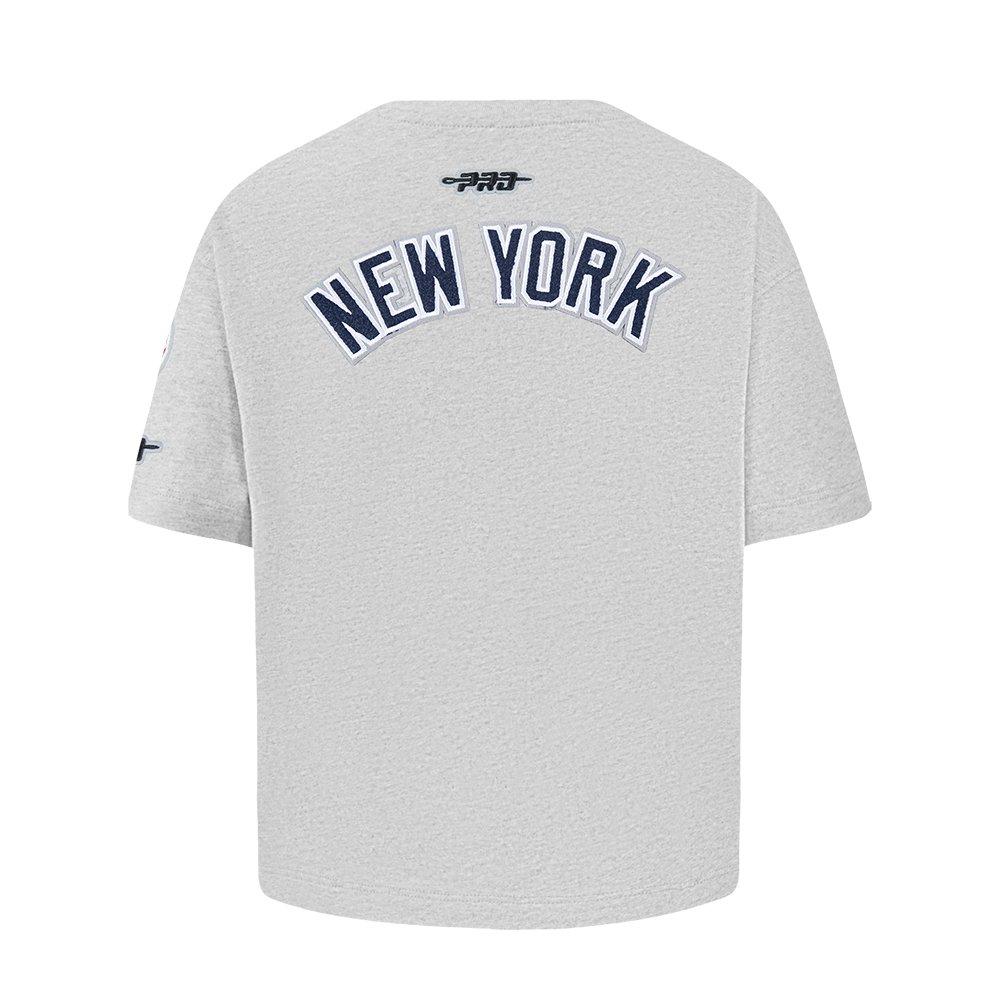 Pro Standard MLB New York Yankees Classic Big Girls' Grey Short Sleeve Boxy Top