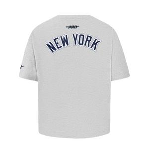 Pro Standard Big Girls' MLB New York Yankees Classic Short Sleeve Boxy Top -Grey