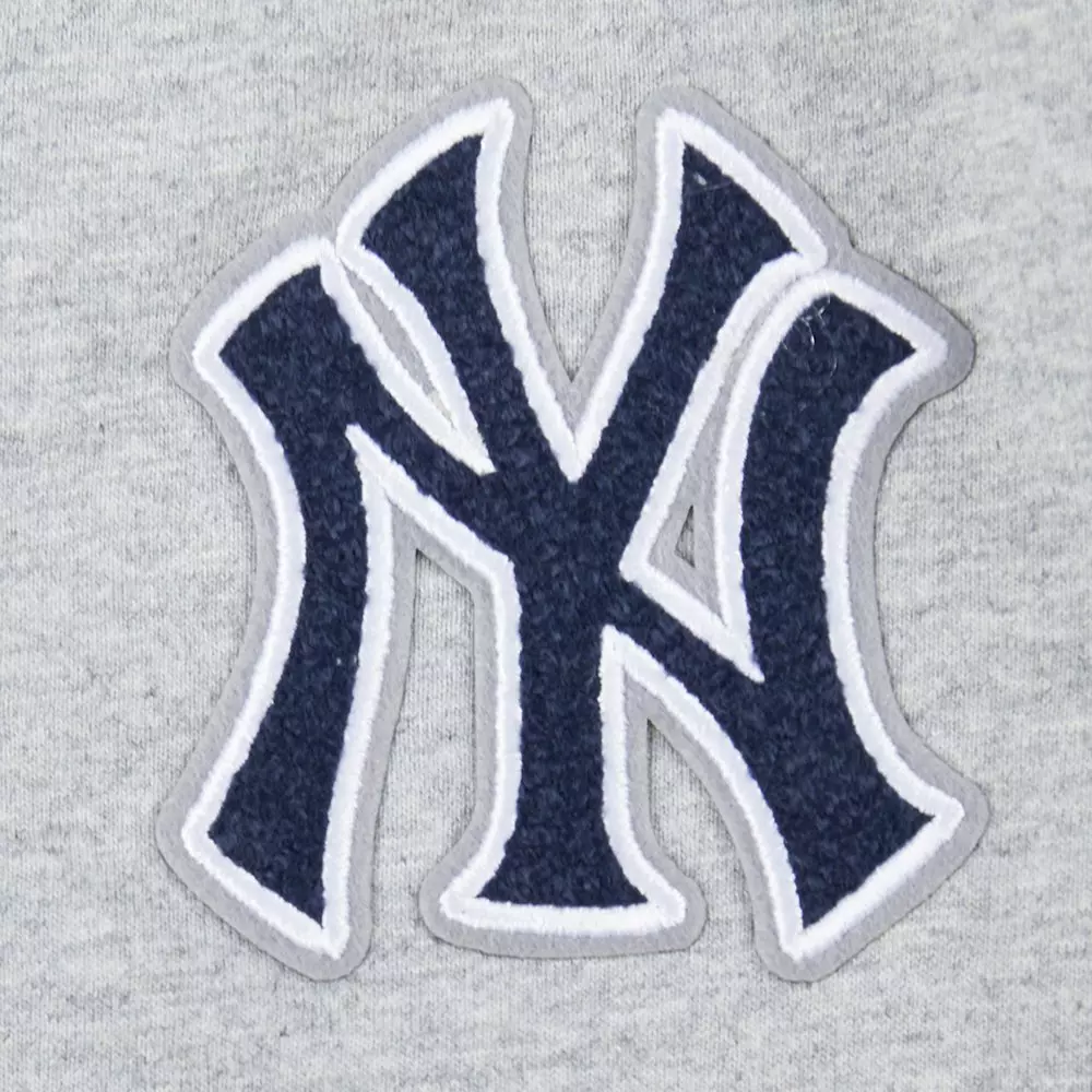 Pro Standard Big Girls' MLB New York Yankees Classic Short Sleeve Boxy Top -Grey - DK GREY