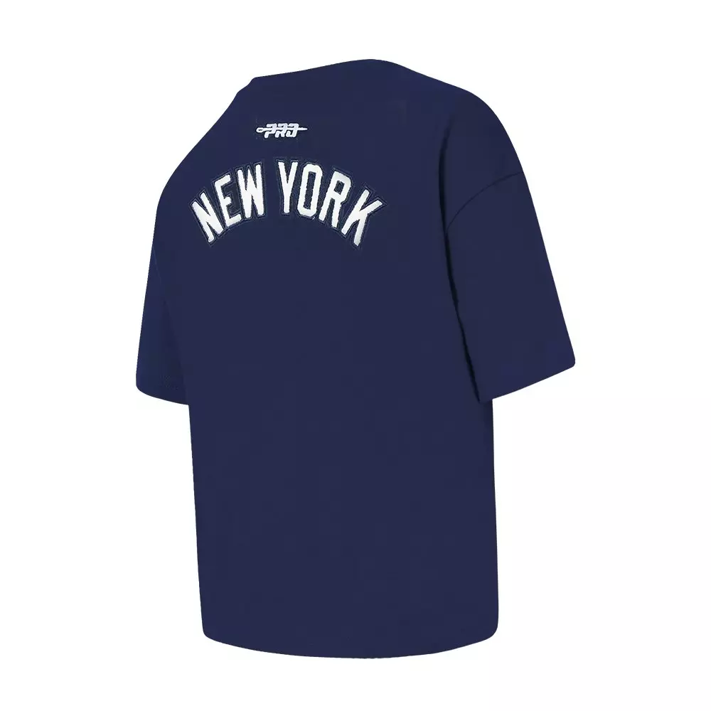Pro Standard Big Girls' MLB New York Yankees Classic Short Sleeve Boxy Top - Navy - NAVY