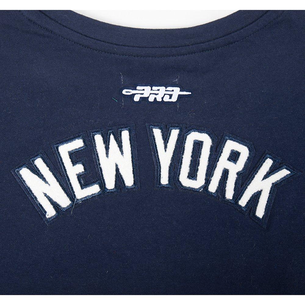 Pro Standard Big Girls' MLB New York Yankees Classic Short Sleeve Boxy Top - Navy - NAVY Thumbnail View 6