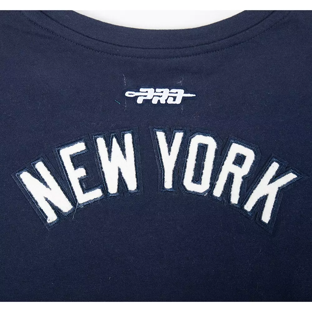 Pro Standard Big Girls' MLB New York Yankees Classic Short Sleeve Boxy Top - Navy - NAVY