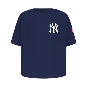 Pro Standard Big Girls' MLB New York Yankees Classic Short Sleeve Boxy Top -Navy
