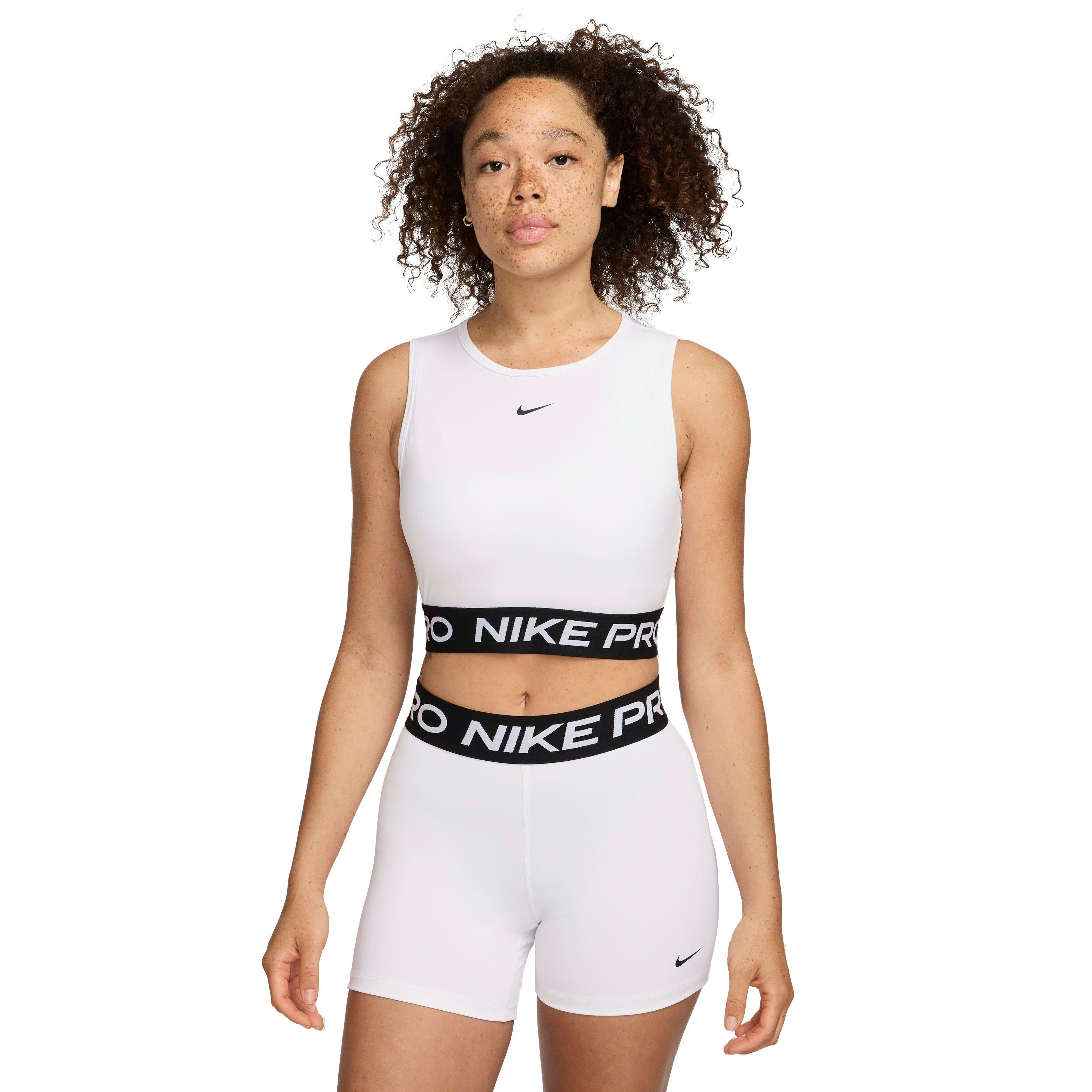 Nike Women's Pro Dri-FIT Cropped Tank Top - White | Hibbett