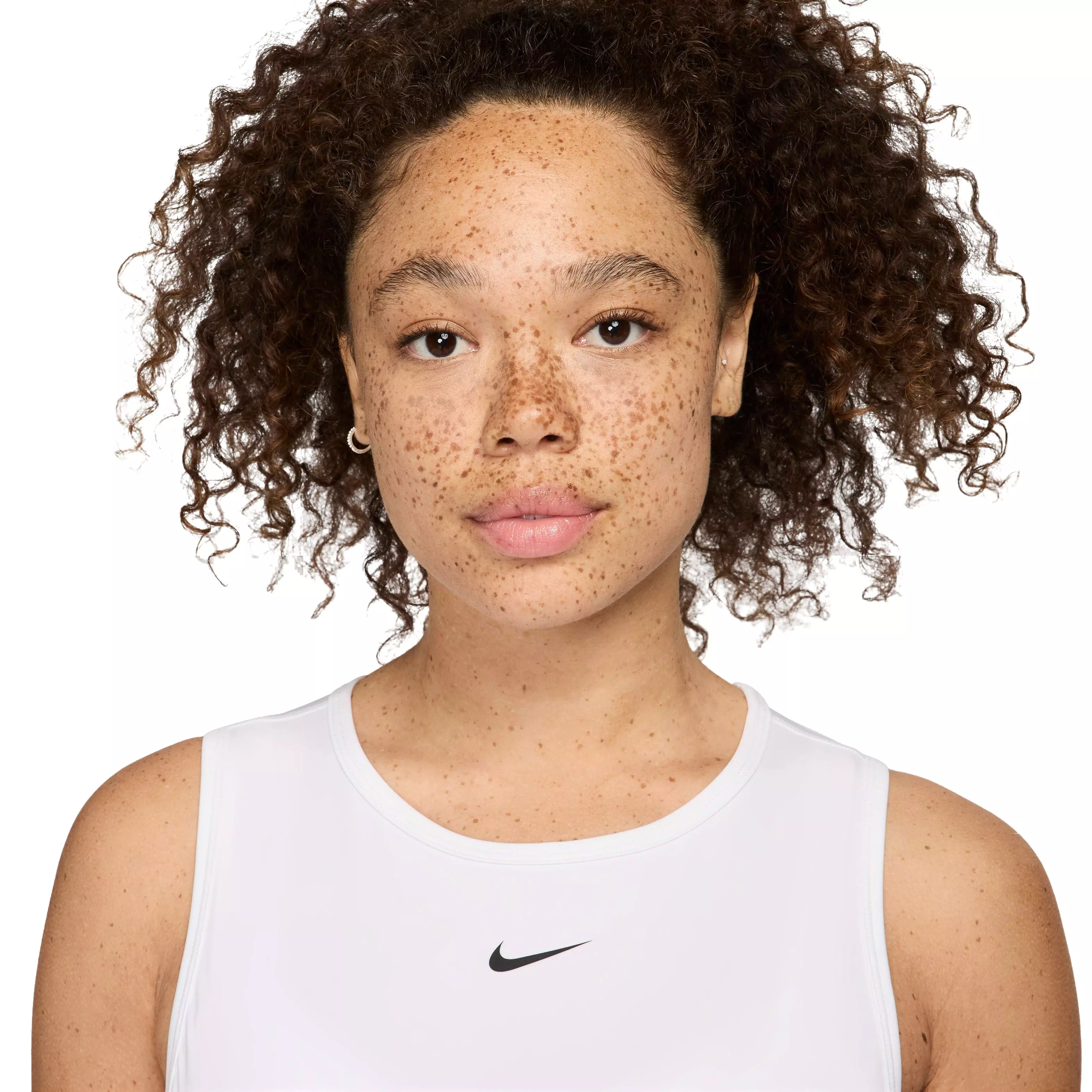 Nike Women's Pro Dri-FIT Cropped Tank Top - White - WHITE