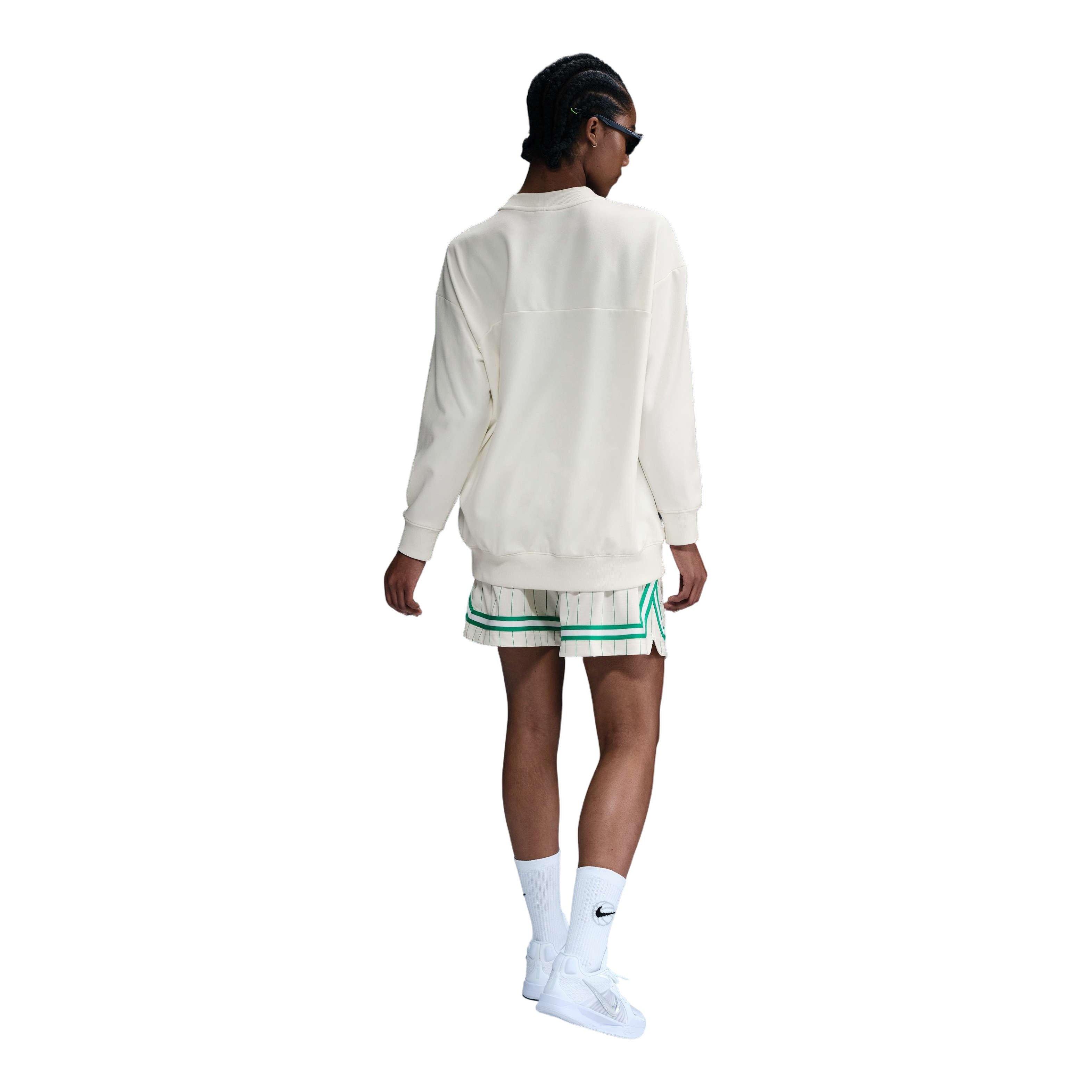 Nike Women's​ Swoosh Fly SSNL Dri-FIT Oversized French Terry Basketball Sweatshirt -Sail/Green​ - SAIL/GREEN Thumbnail View 5