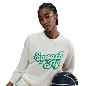 Nike Women's​ Swoosh Fly SSNL Dri-FIT Oversized French Terry Basketball Sweatshirt -Sail/Green​