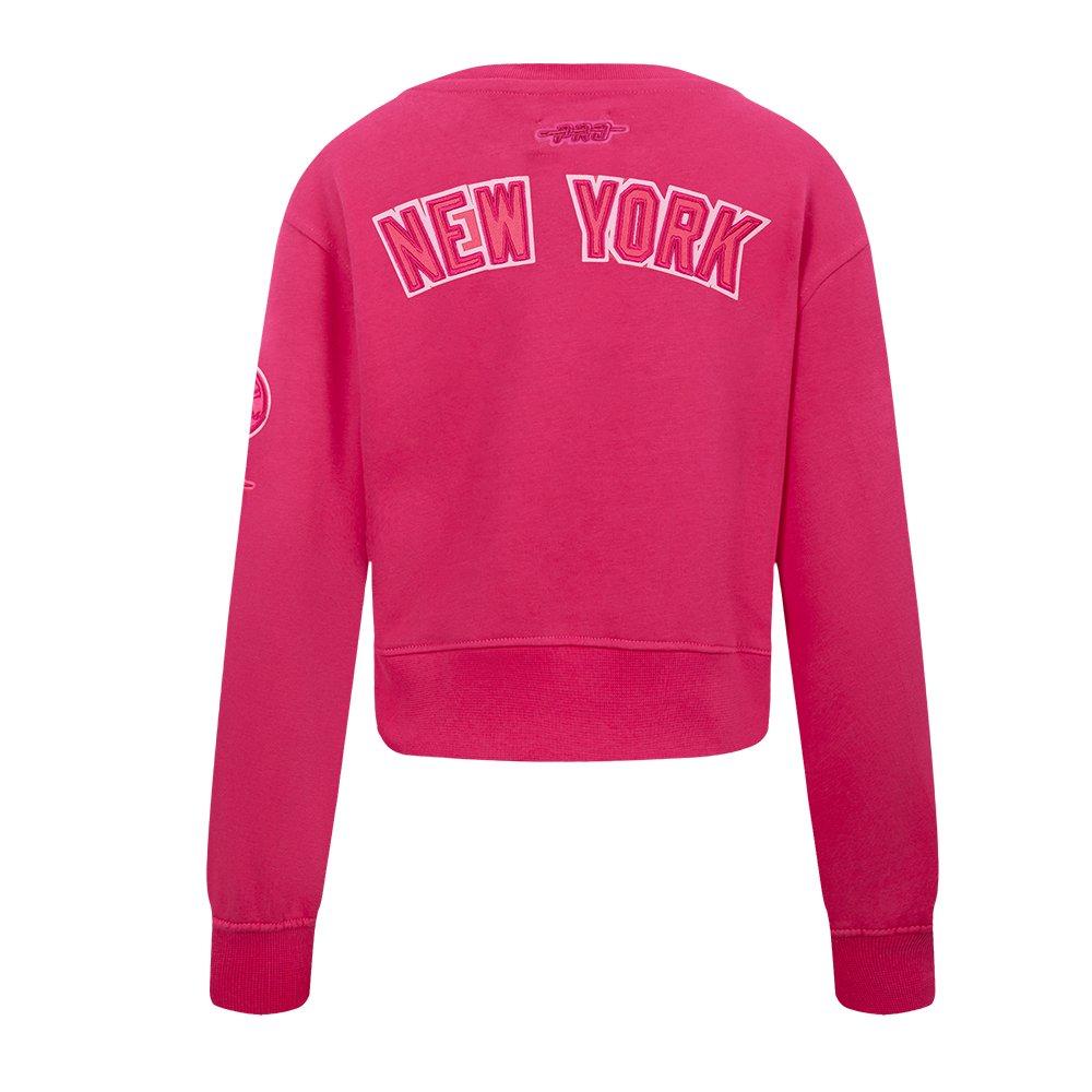 Pro Standard MLB New York Yankees Triple Pink Big Girls' Fleece Crewneck