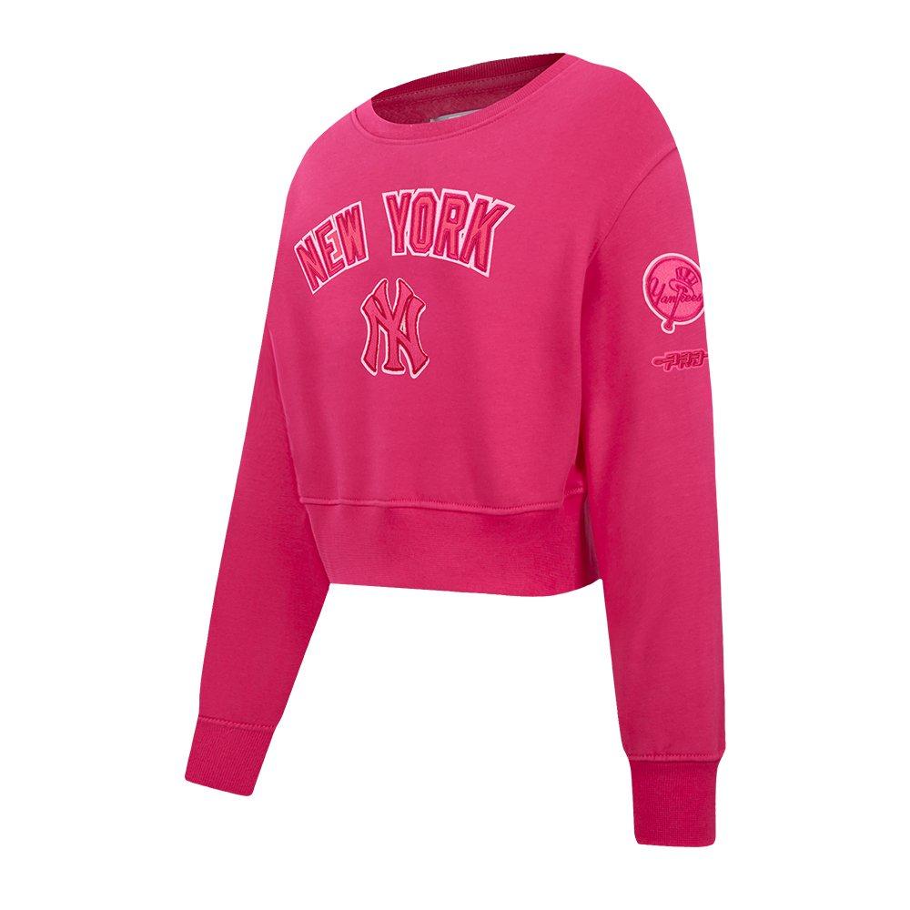 Pro Standard MLB New York Yankees Triple Pink Big Girls' Fleece Crewneck