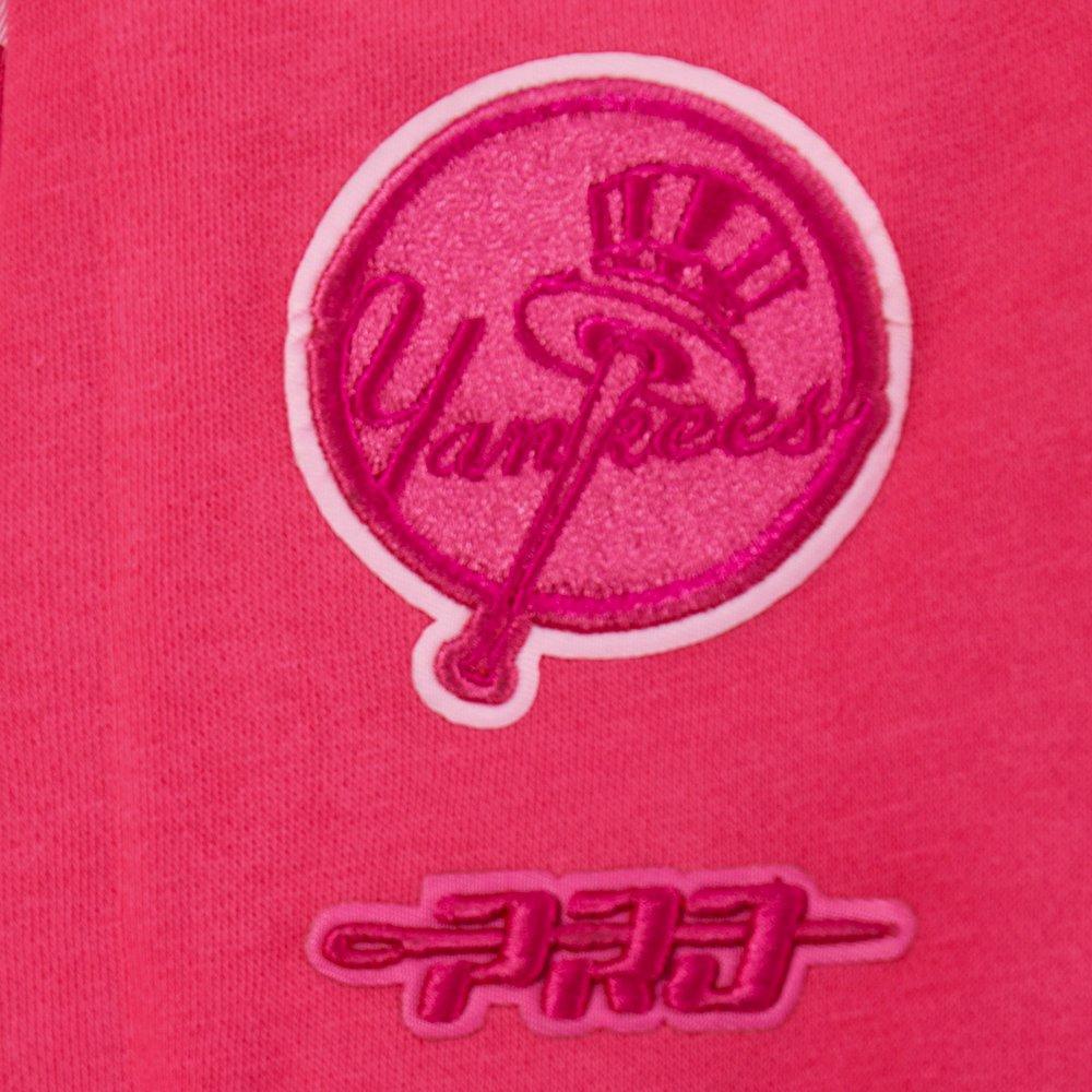 Pro Standard MLB New York Yankees Triple Pink Big Girls' Fleece Crewneck