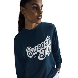 Nike Women's​ Swoosh Fly SSNL Dri-FIT Oversized French Terry Basketball Sweatshirt -Navy