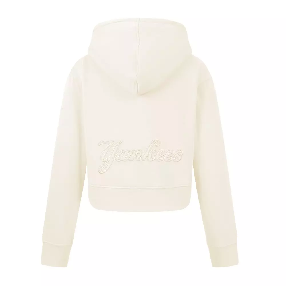 Pro Standard Big Girls' MLB New York Yankees Neutral Fleece Pullover Hoodie - Cream - CREAM