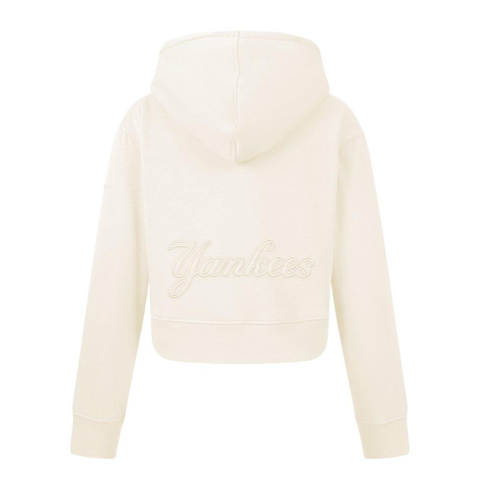 Pro Standard MLB New York Yankees Neutral Big Girls' Cream Fleece Pullover Hoodie