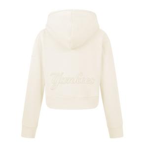 Pro Standard Big Girls' MLB New York Yankees Neutral Fleece Pullover Hoodie -Cream
