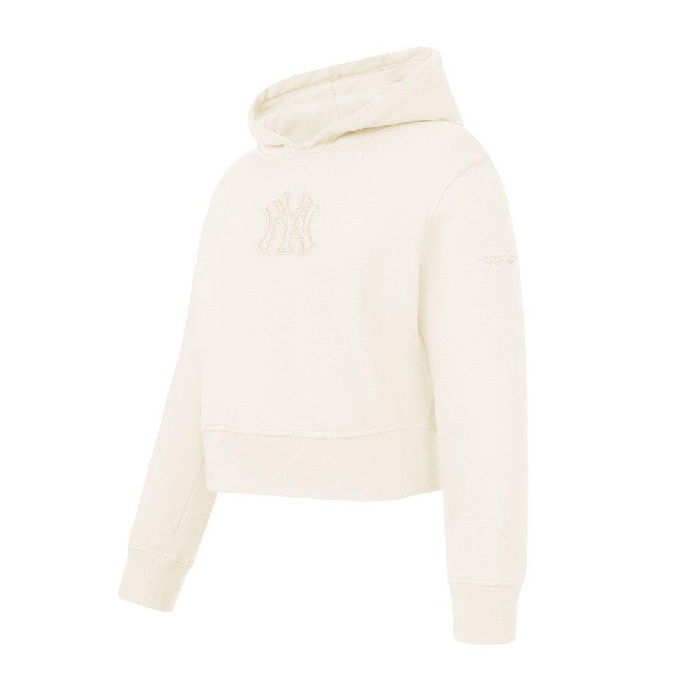 Pro Standard Big Girls' MLB New York Yankees Neutral Fleece Pullover Hoodie - Cream - CREAM Thumbnail View 3