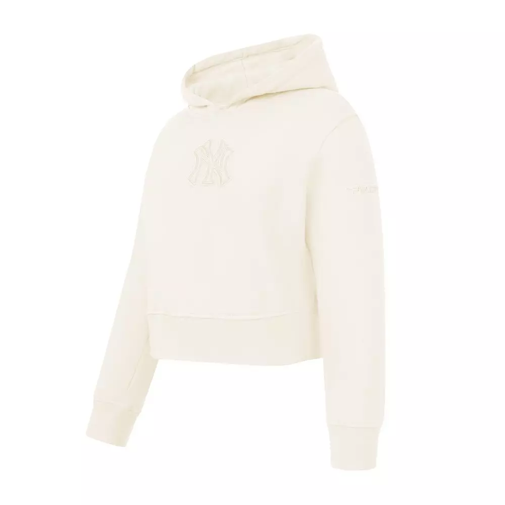 Pro Standard Big Girls' MLB New York Yankees Neutral Fleece Pullover Hoodie - Cream - CREAM