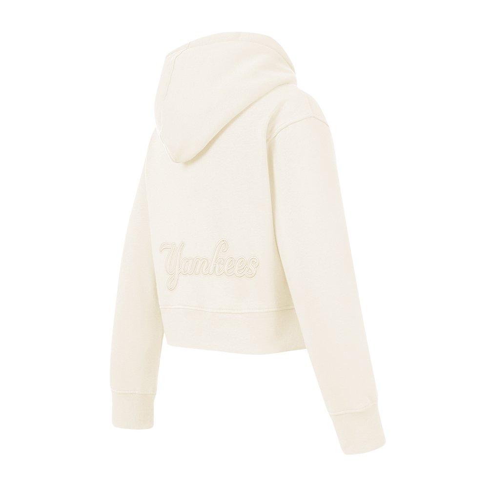 Pro Standard Big Girls' MLB New York Yankees Neutral Fleece Pullover Hoodie - Cream - CREAM Thumbnail View 4