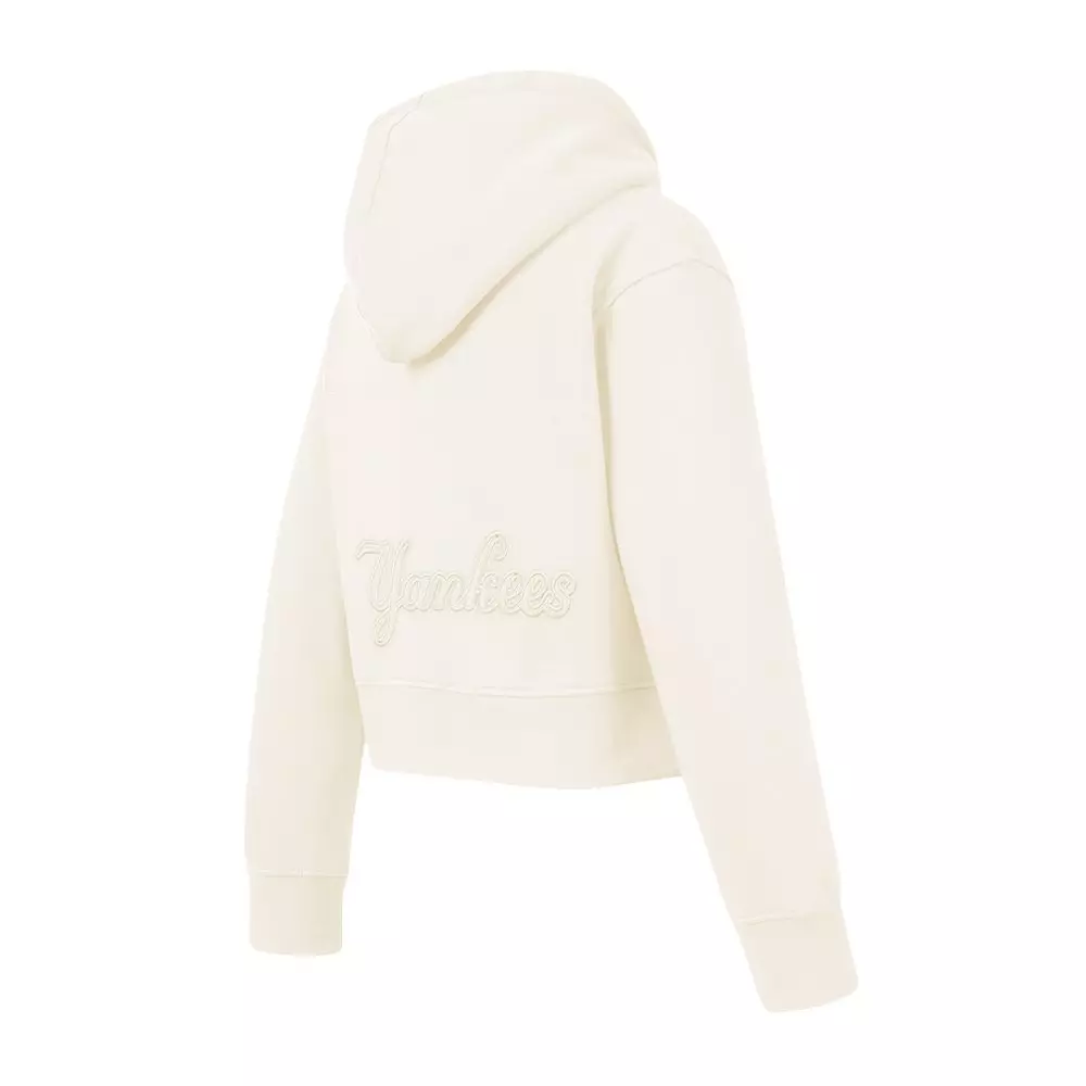 Pro Standard Big Girls' MLB New York Yankees Neutral Fleece Pullover Hoodie -Cream - CREAM