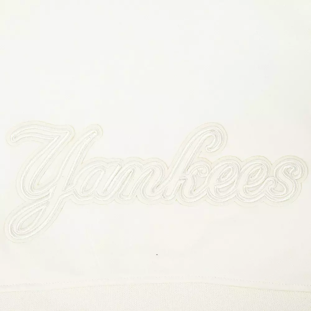 Pro Standard Big Girls' MLB New York Yankees Neutral Fleece Pullover Hoodie - Cream - CREAM