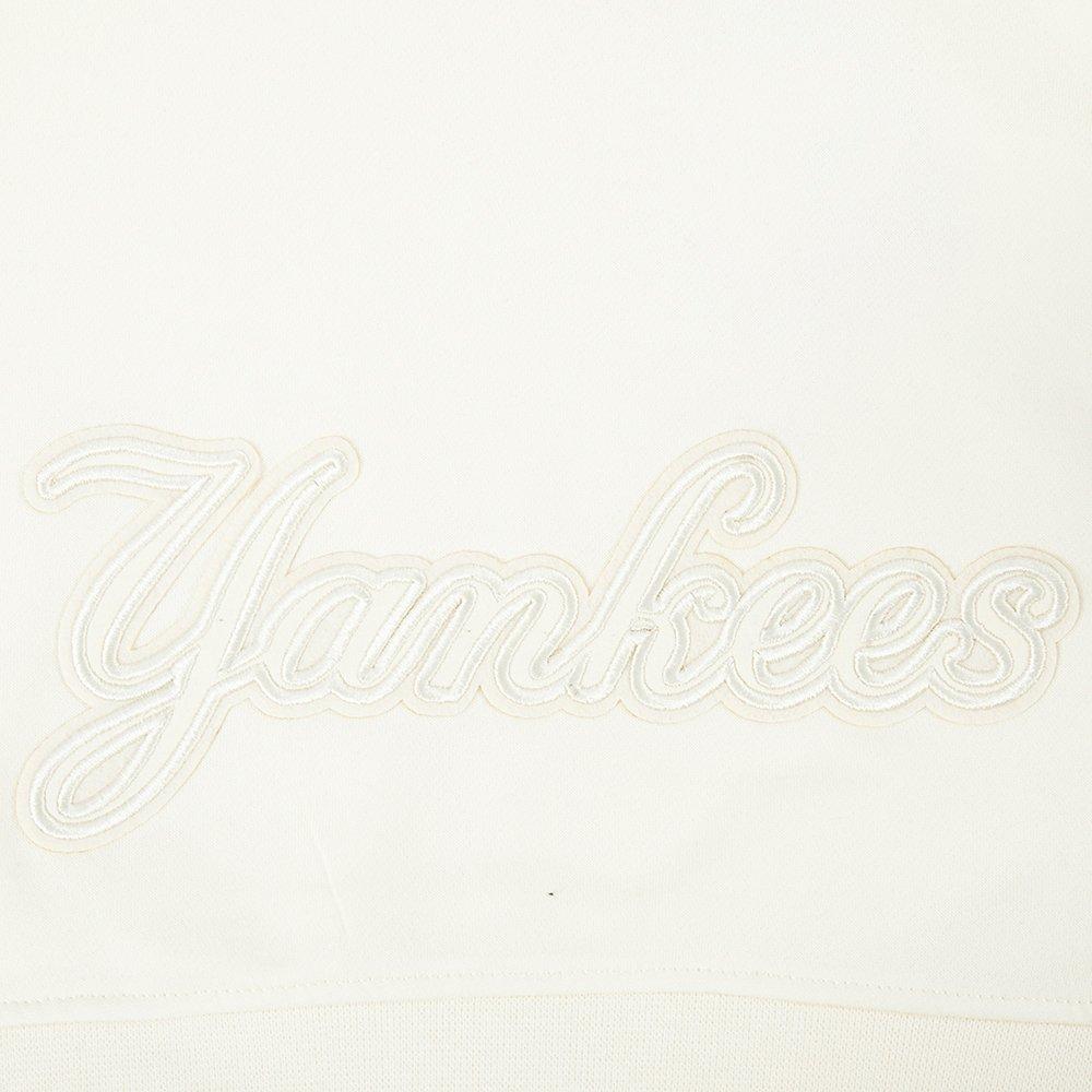 Pro Standard MLB New York Yankees Neutral Big Girls' Cream Fleece Pullover Hoodie