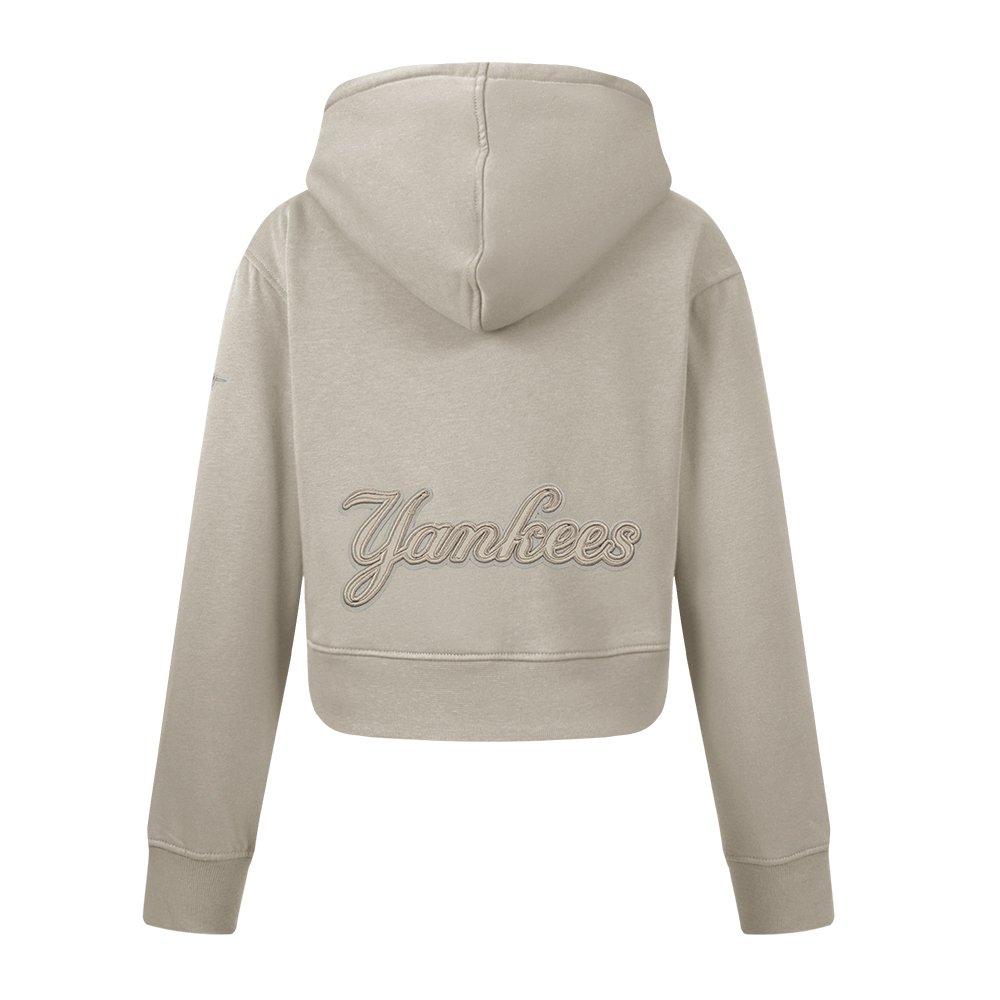 Pro Standard MLB New York Yankees Neutral Big Girls' Khaki Fleece Pullover Hoodie