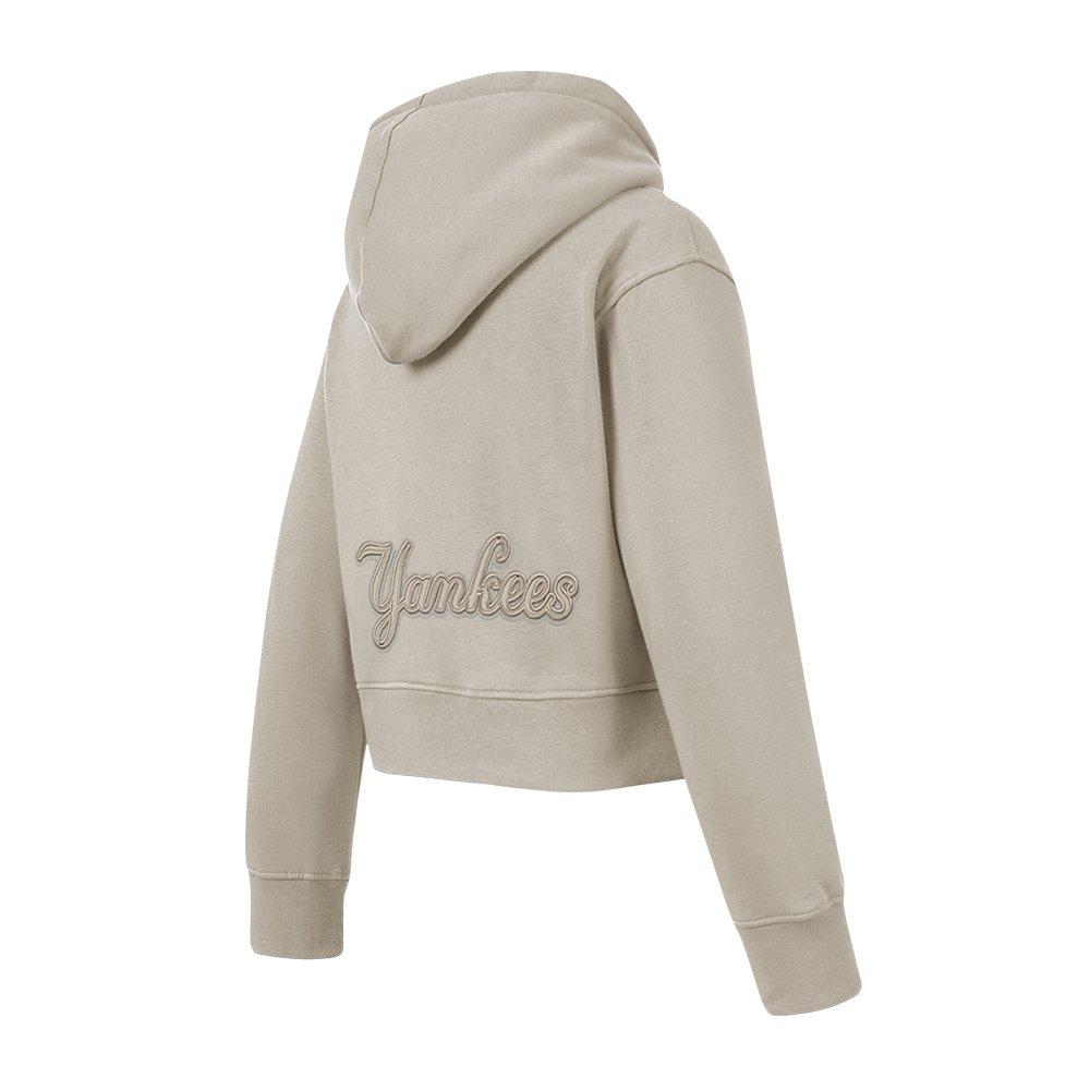 Pro Standard Big Girls' MLB New York Yankees Neutral Fleece Pullover Hoodie - Khaki - KHAKI Thumbnail View 4