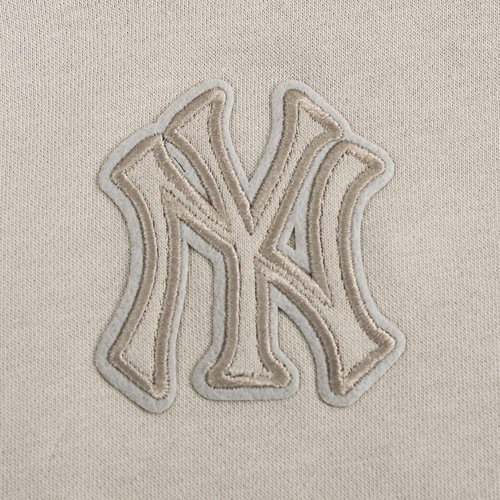 Pro Standard Big Girls' MLB New York Yankees Neutral Fleece Pullover Hoodie - Khaki - KHAKI Thumbnail View 5