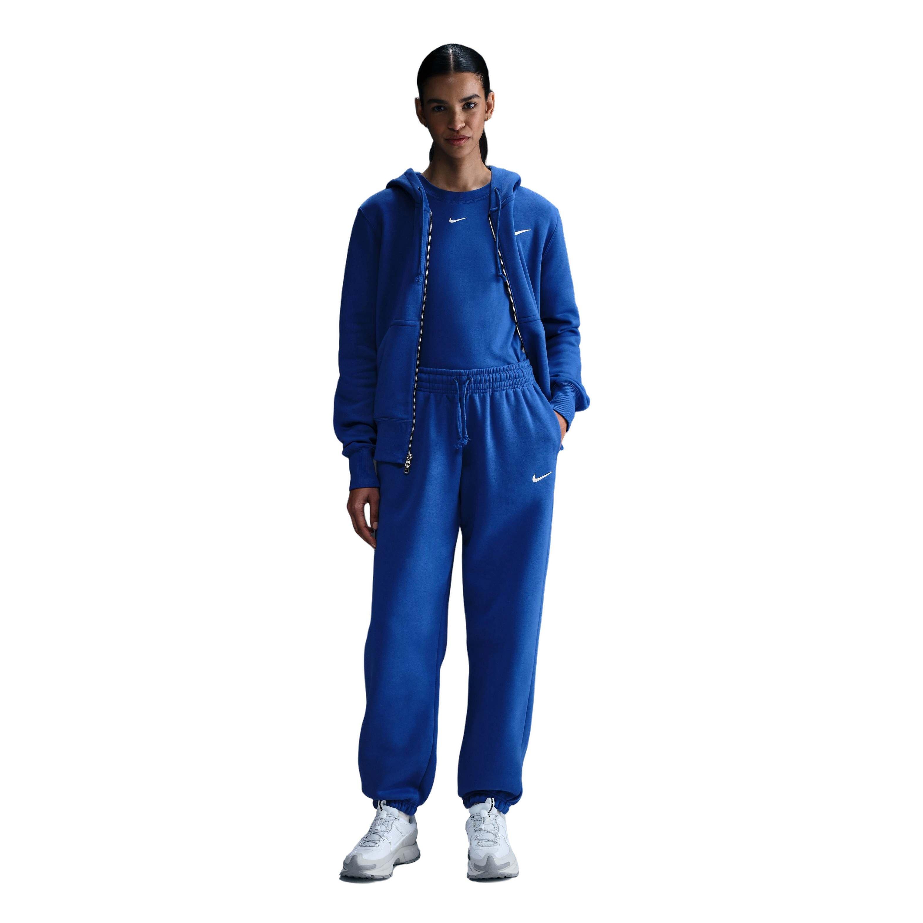 Nike Women's Sportswear Phoenix Fleece High-Waisted Oversized Sweatpants - Blue - BLUE Thumbnail View 1