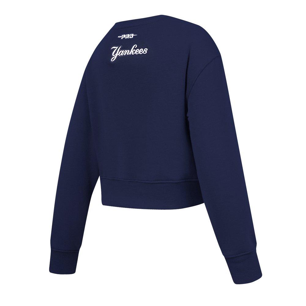 Pro Standard Big Girls' MLB New York Yankees Classic Fleece Crewneck - Navy - NAVY Thumbnail View 4