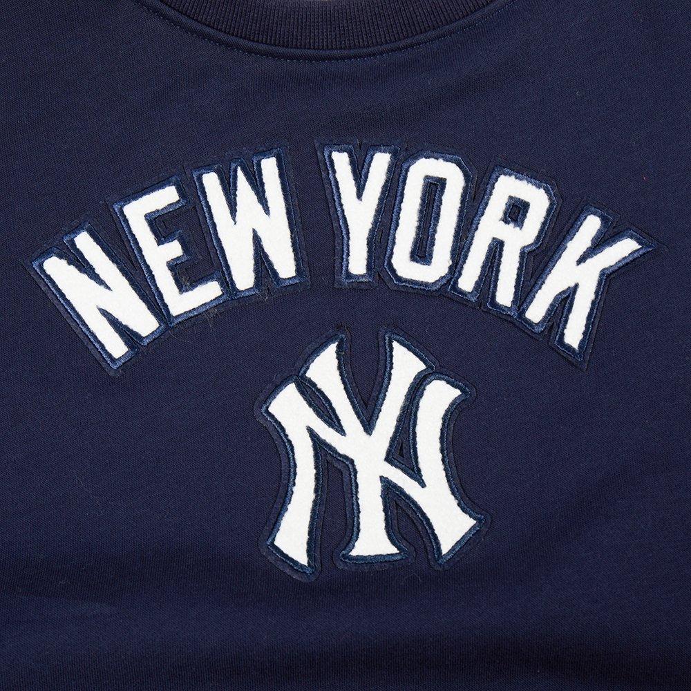 Pro Standard Big Girls' MLB New York Yankees Classic Fleece Crewneck - Navy - NAVY Thumbnail View 5