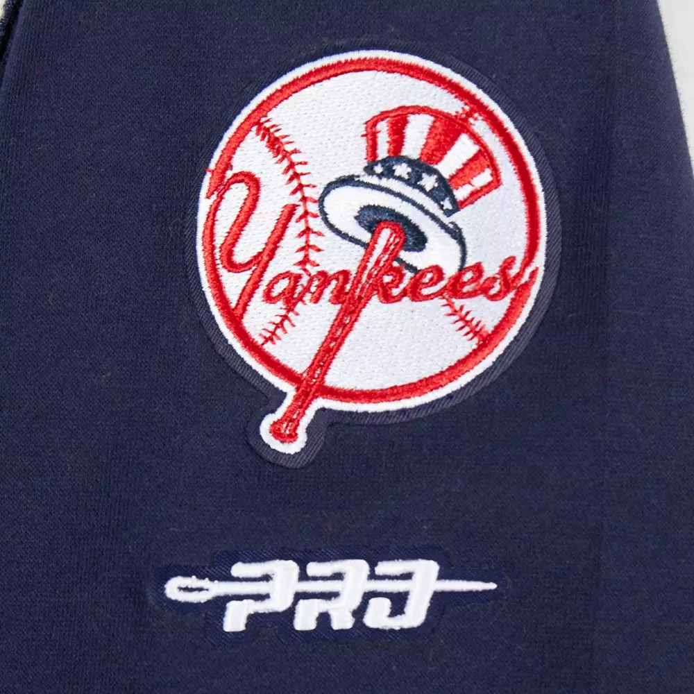 Pro Standard Big Girls' MLB New York Yankees Classic Fleece Crewneck -Navy - NAVY