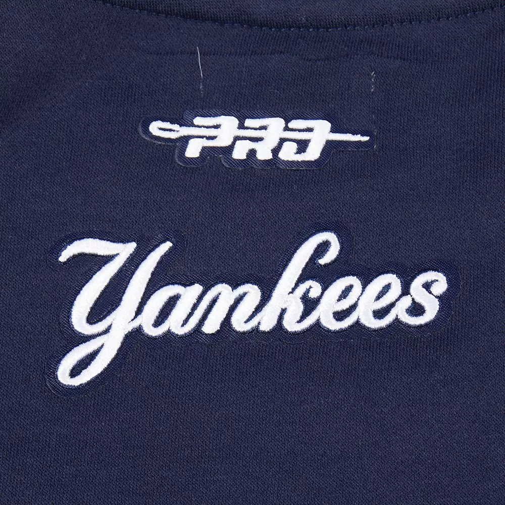 Pro Standard Big Girls' MLB New York Yankees Classic Fleece Crewneck - Navy - NAVY