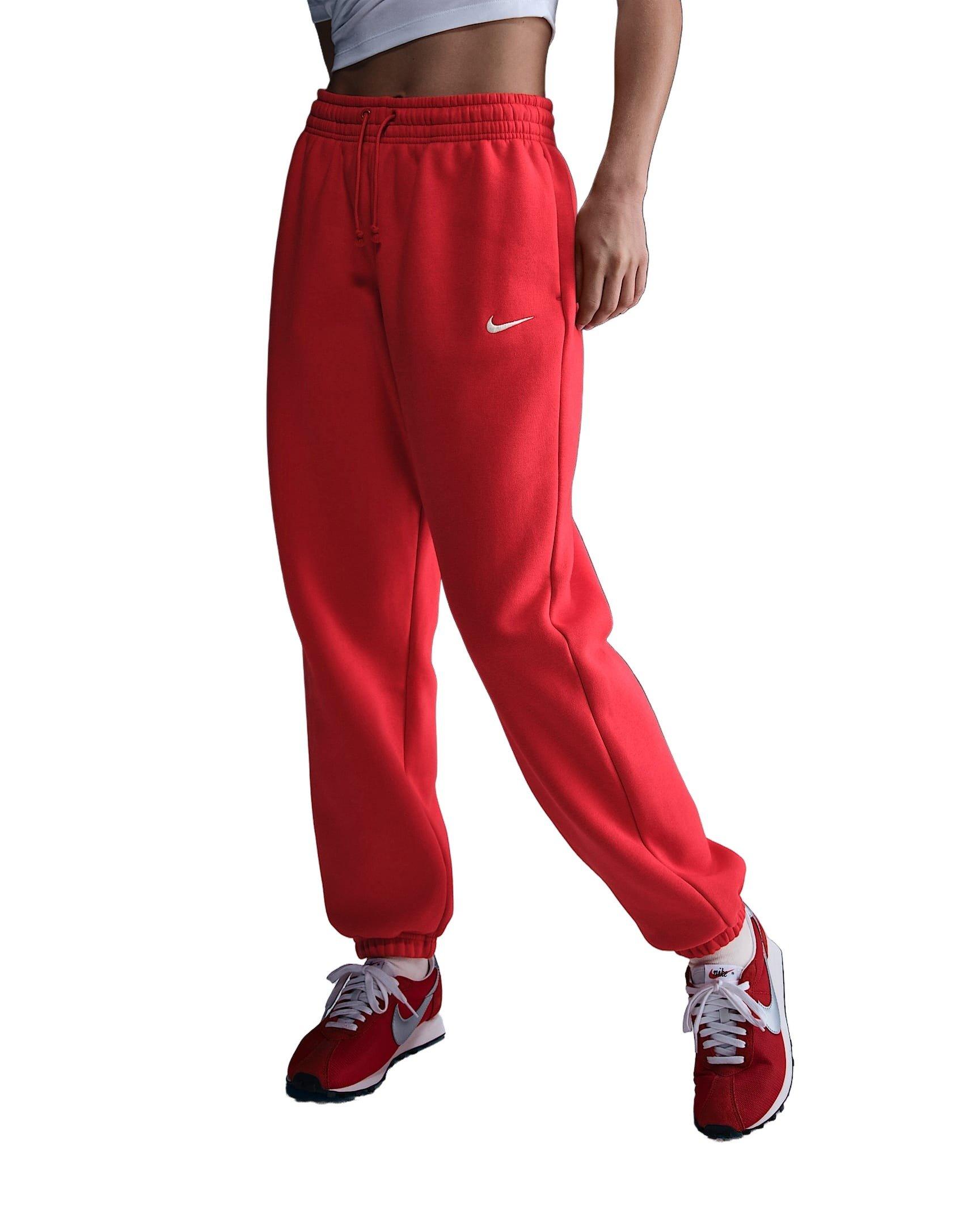 Nike Women's Sportswear Phoenix Fleece High-Waisted Oversized Sweatpants - Red - RED Thumbnail View 1