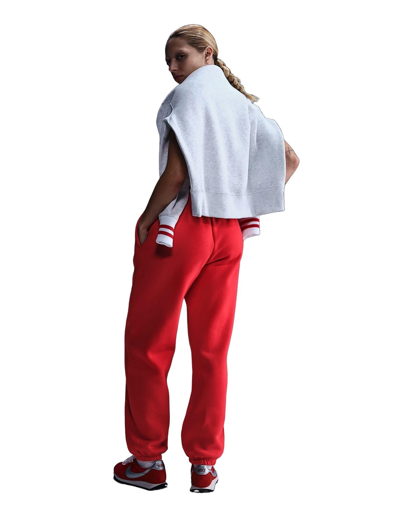 Nike Women's Sportswear Phoenix Fleece High-Waisted Oversized Sweatpants - Red - RED Thumbnail View 5