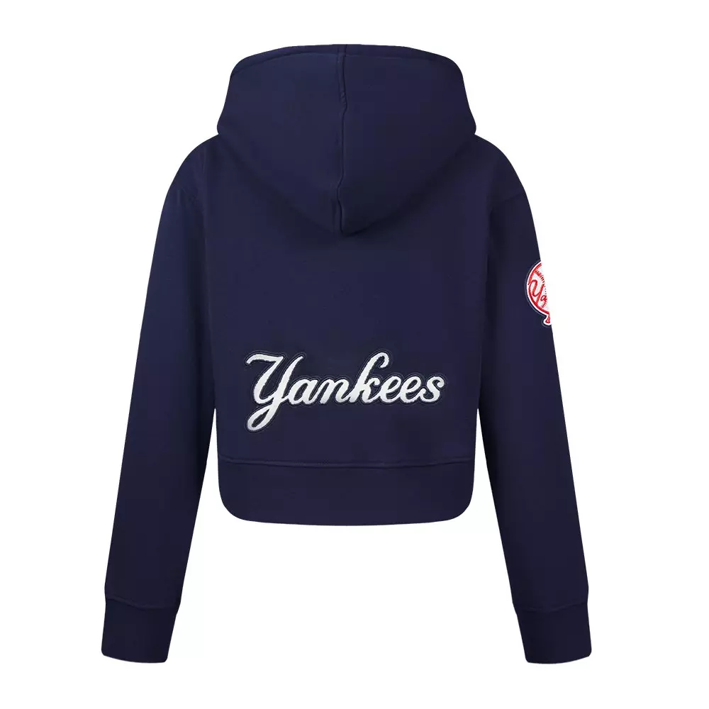 Pro Standard Big Girls' MLB New York Yankees Classic Fleece Full Zip Jacket - Navy - NAVY
