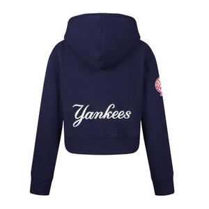 Pro Standard Big Girls' MLB New York Yankees Classic Fleece Full Zip Jacket -Navy