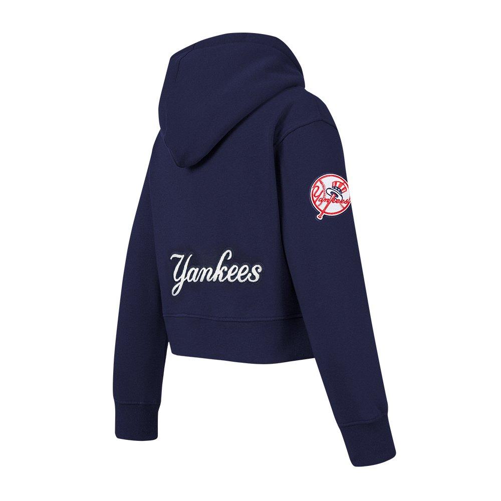 Pro Standard Big Girls' MLB New York Yankees Classic Fleece Full Zip Jacket - Navy - NAVY Thumbnail View 4