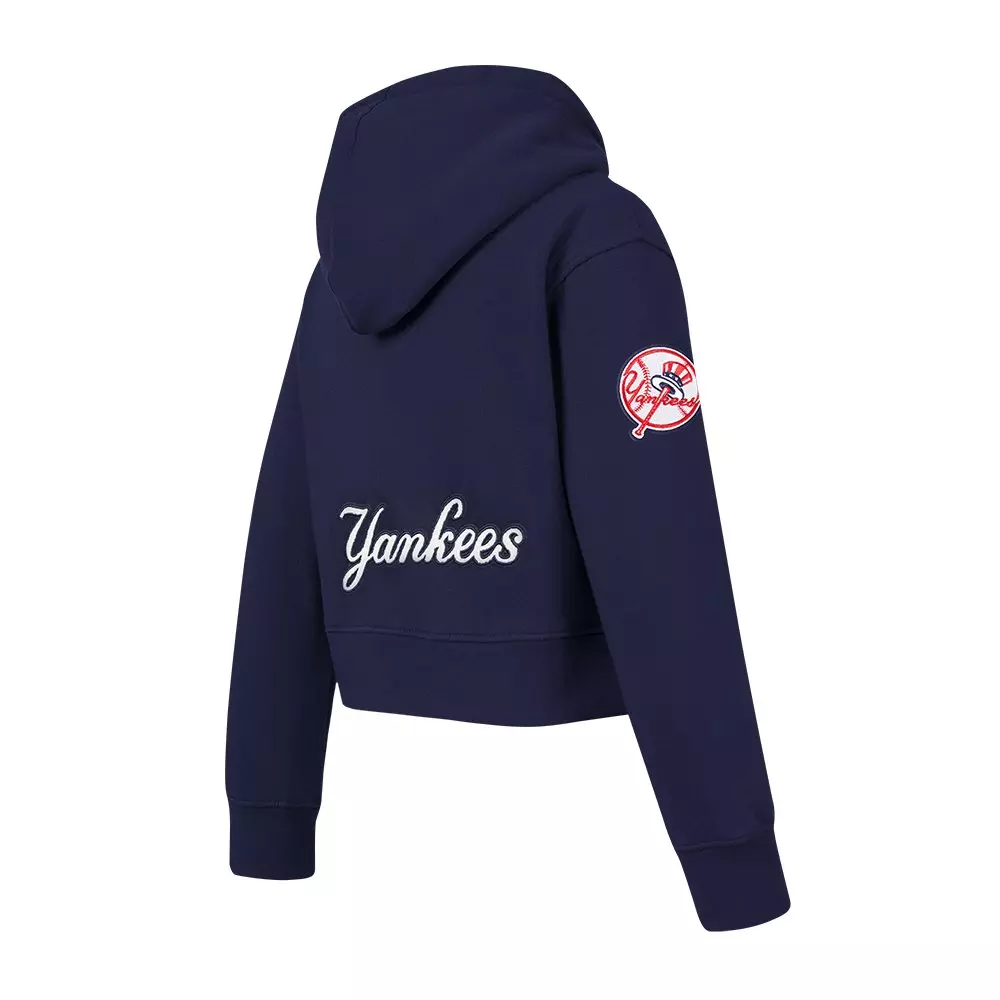 Pro Standard Big Girls' MLB New York Yankees Classic Fleece Full Zip Jacket -Navy - NAVY