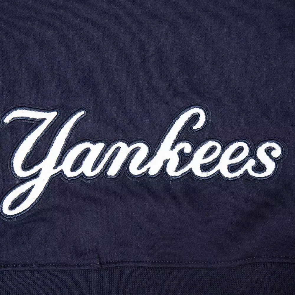 Pro Standard Big Girls' MLB New York Yankees Classic Fleece Full Zip Jacket - Navy - NAVY