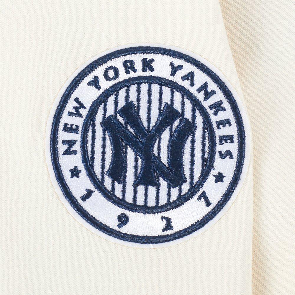 Pro Standard Big Girls' MLB New York Yankees Retro Classic Rib Fleece Crewneck - Cream - CREAM Thumbnail View 6