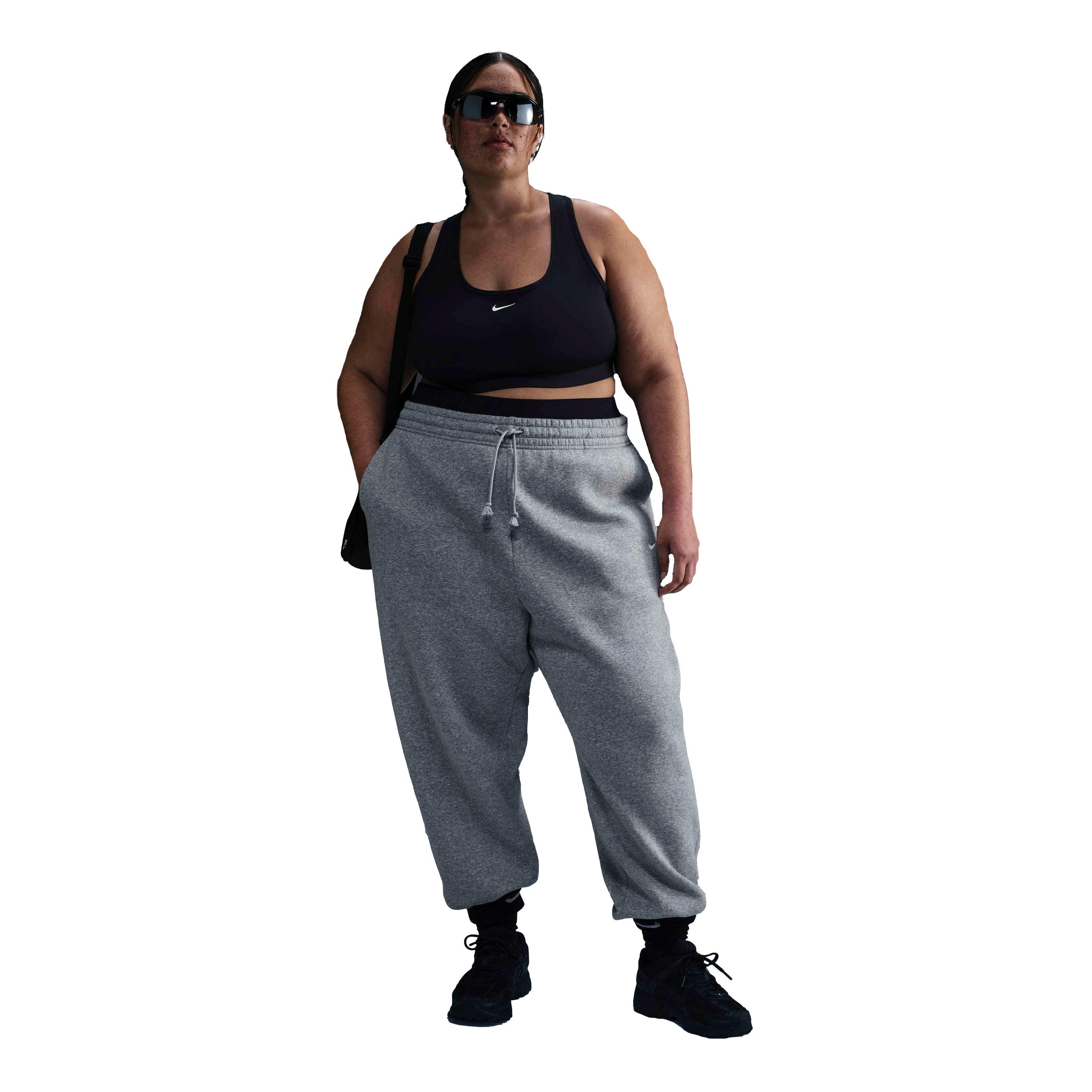 Nike Women's Sportswear Phoenix Fleece Oversized High-Waisted​ Sweatpants 2​ - Grey - GREY Thumbnail View 1