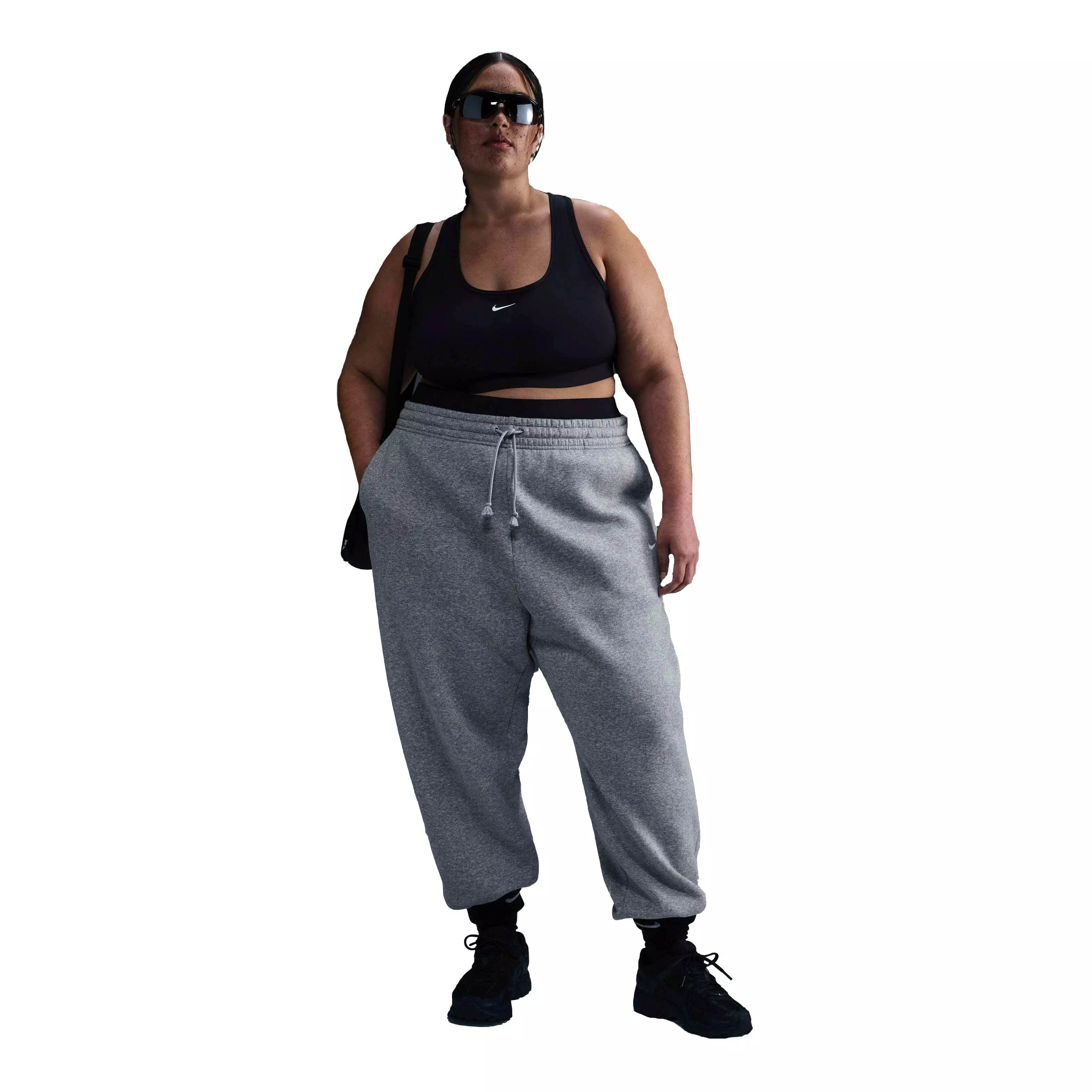 Nike Women's Sportswear Phoenix Fleece Oversized High-Waisted​ Sweatpants 2​ - Grey - GREY